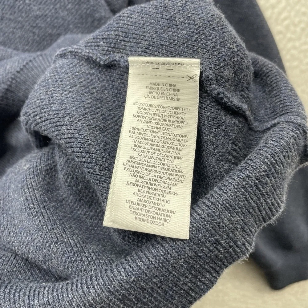 Polo Ralph Lauren Sweater Mens XXL 2XL Navy Blue Pima Cotton 1/4 Zip Preppy Knit